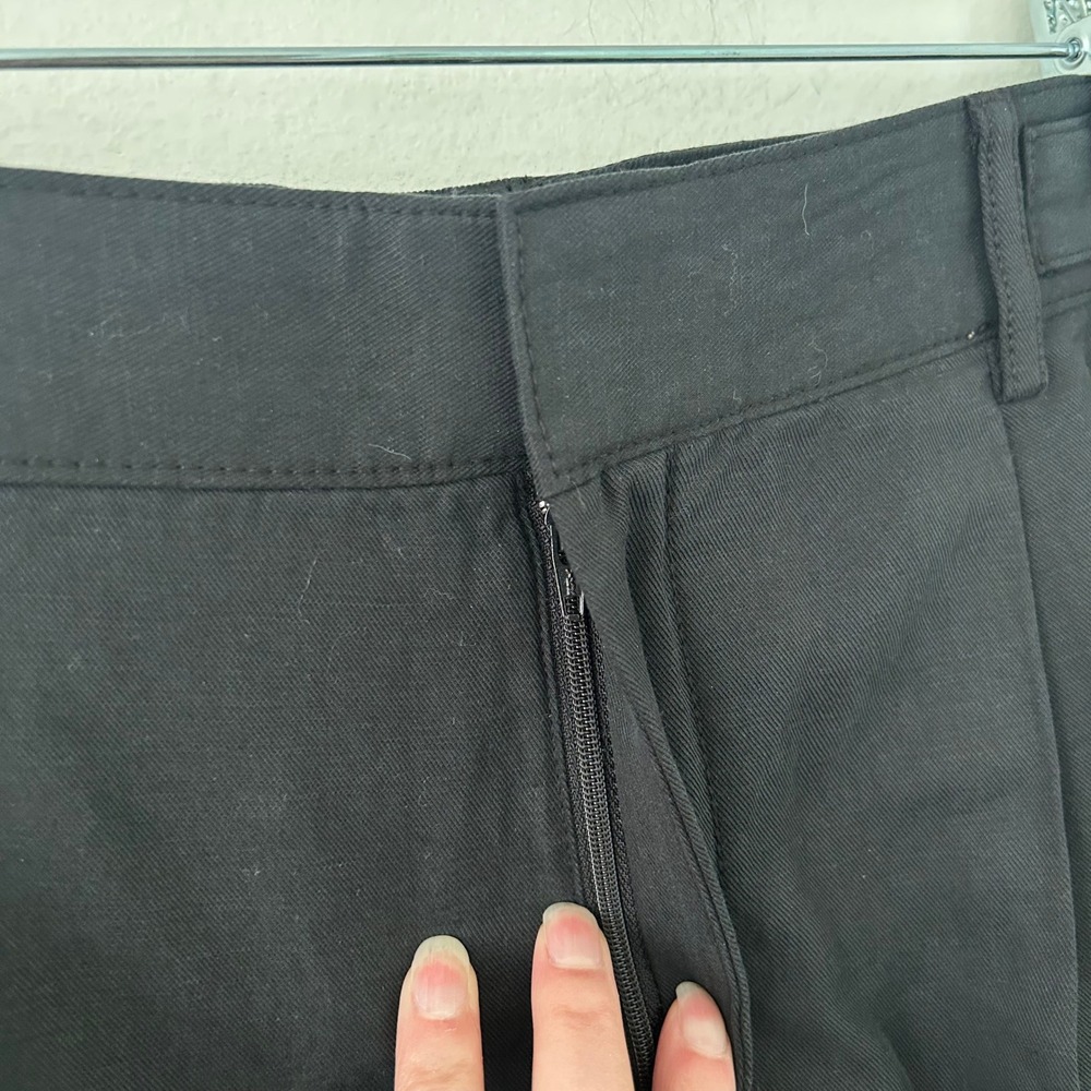 Madewell Women's High-Rise Barrel-Leg Pants Pleated True Black Size 8 New - Picture 5 of 11